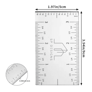 3'' Pocket Square Edged Precision Ruler